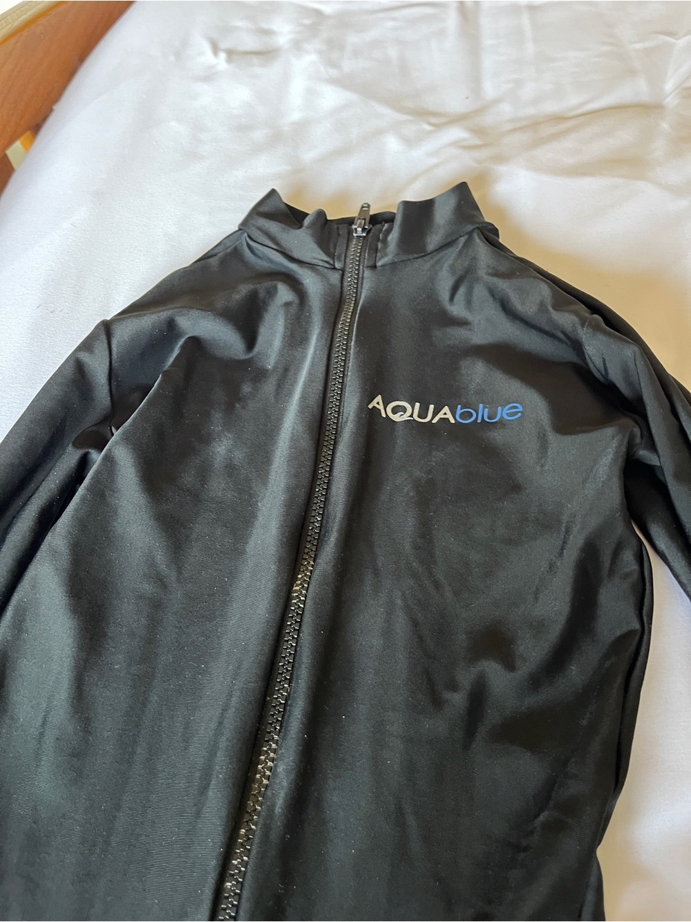 AquaBlue Wetsuit Black Full Body UV Shield Zip Up Swimsuit Surf Dive Size S - Picture 3 of 16